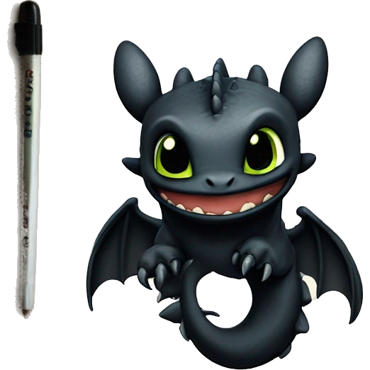 toothless how-to-train-your-dragon tattoo emoji