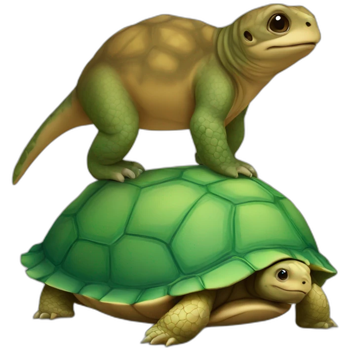 Une otarie sur une tortue emoji