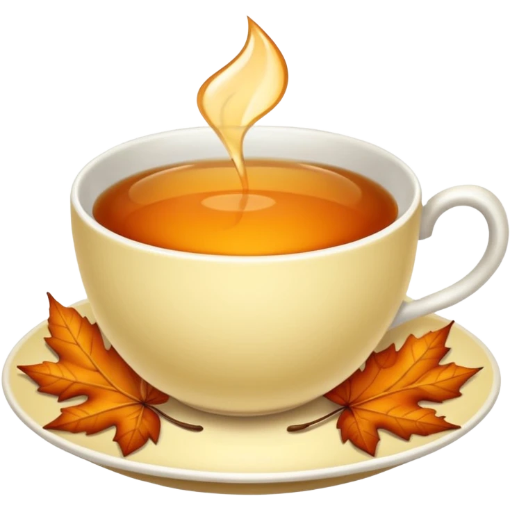 Tea autumn aesthetic  emoji