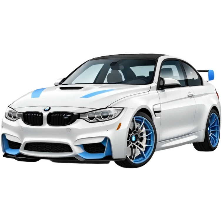 BMW M3 MOST WANTED WHİTE BLUE emoji