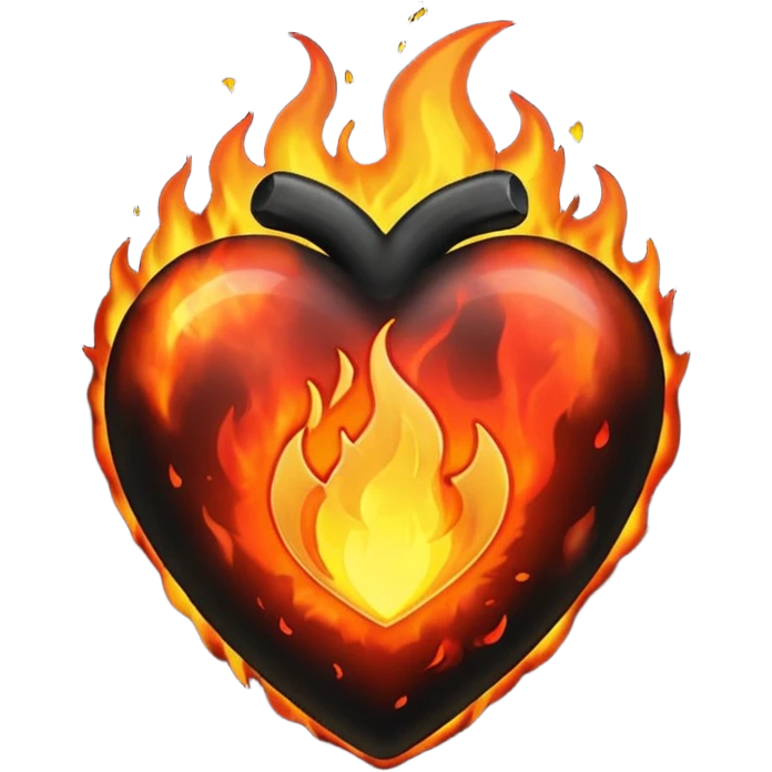 black heart on fire emoji