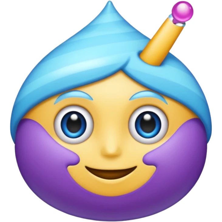 pirulito azul claro e roxo claro emoji