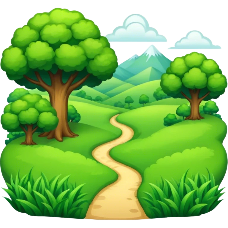 2d green land front view emoji
