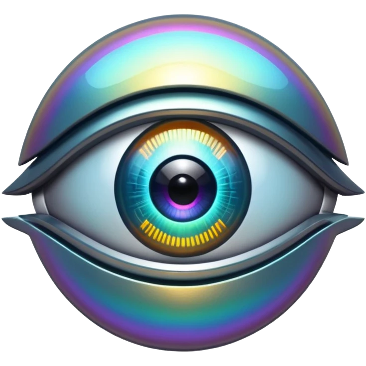 Glitter cyberpunk eye emoji