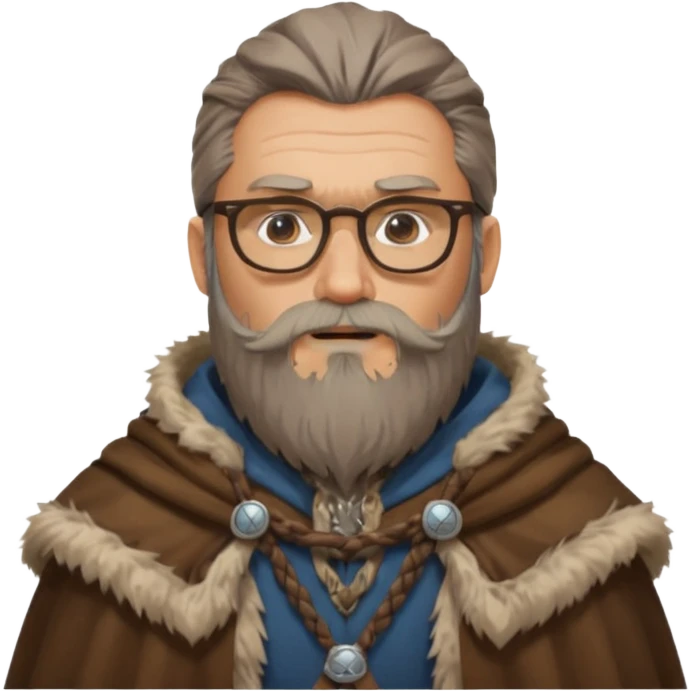 Glasses-Wearing wild viking büst emoji