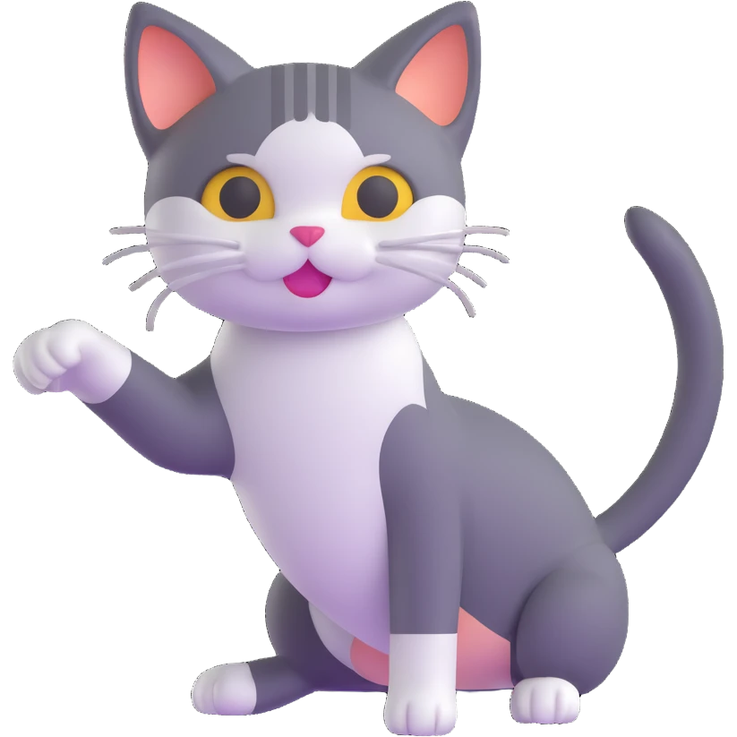 playful pose cat emoji