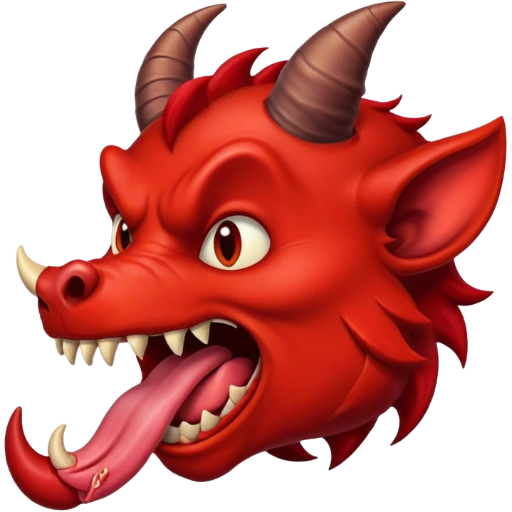 Devil licking his lips emoji