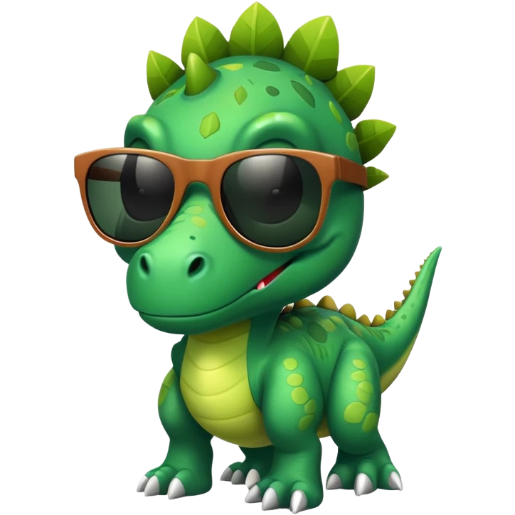 dinosaur with sunglasses emoji