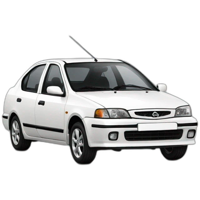White Nissan almera classic emoji