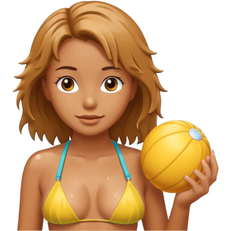 naked girl on beach emoji