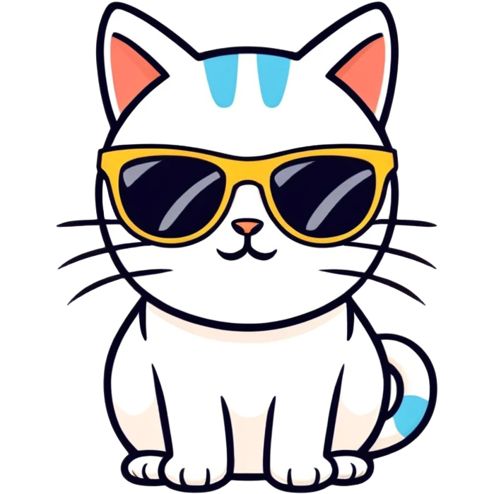 Cat with sunglasses emoji