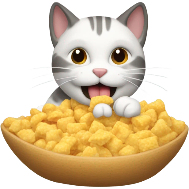 Gato comiendo popcorn emoji