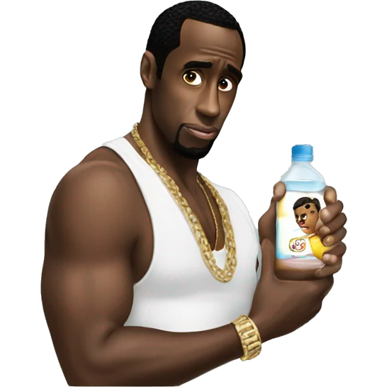 p diddy holding baby oil emoji