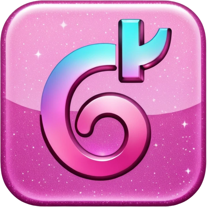 glitter pink logo TikTok emoji