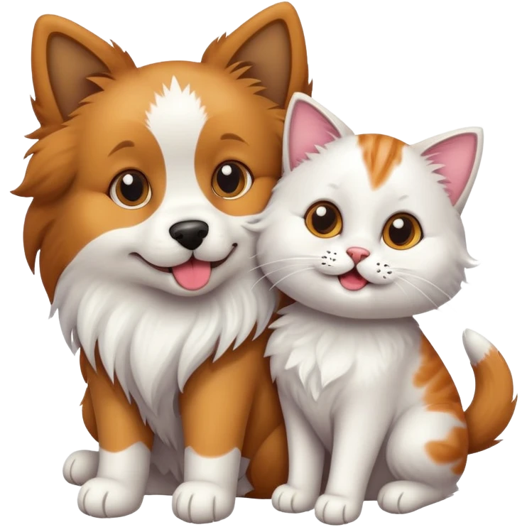 Dog with cat emoji