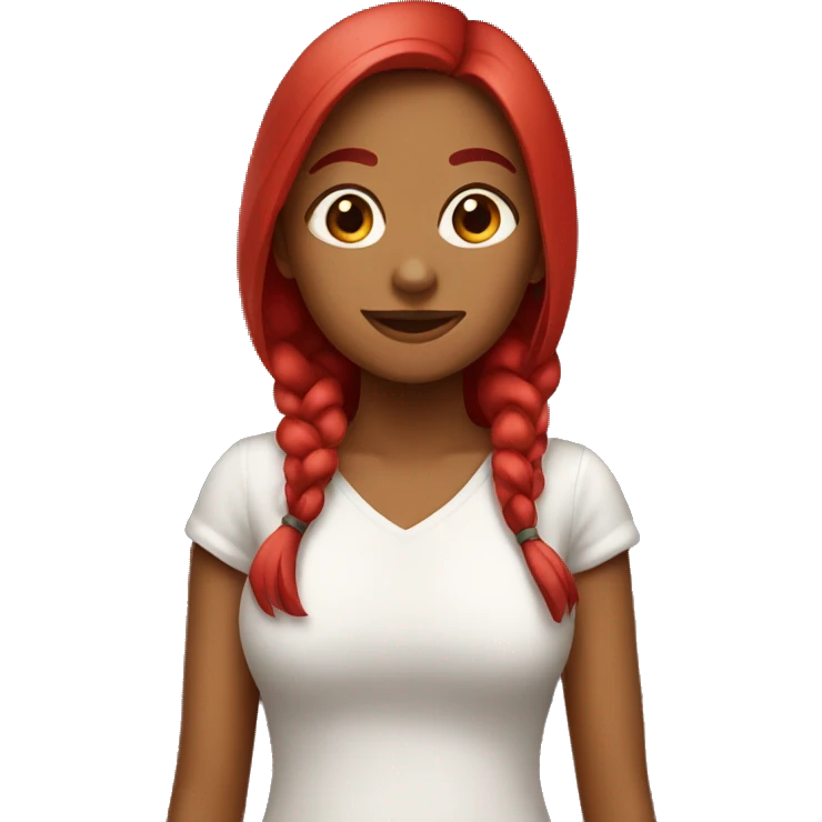 girl with smooth red tail emoji