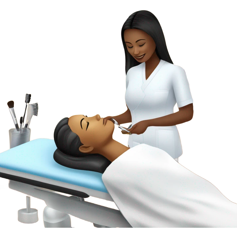 spa treatment at a cosmetologist emoji