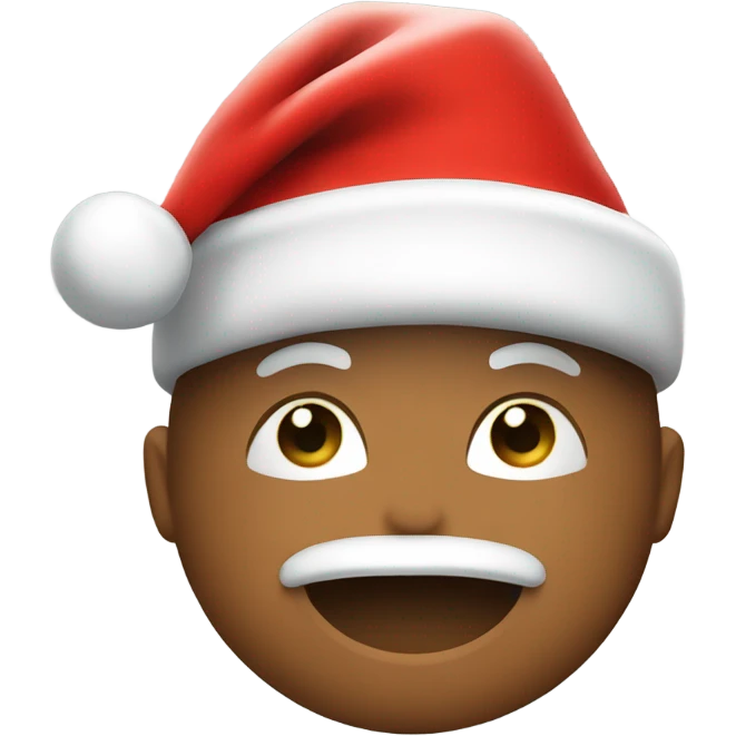 Salute emoji with Christmas hat emoji
