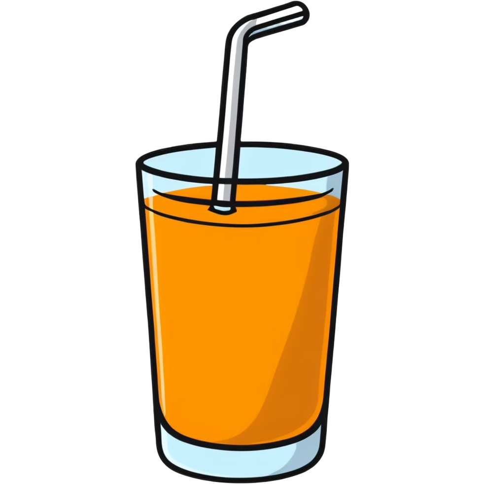 double stuffed orange juice emoji