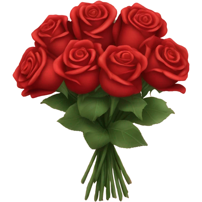 extravagant bouquet of red roses emoji