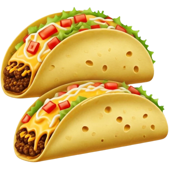 taco with extra cheese emoji