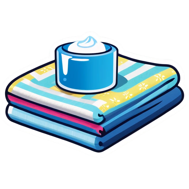 Towels and water emoji