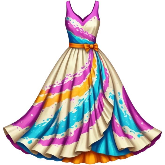A painted dress on paper emoji