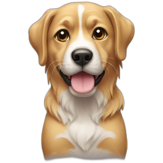 Chat sur chien emoji