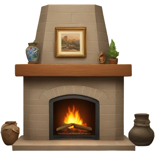Realistic fireplace  emoji