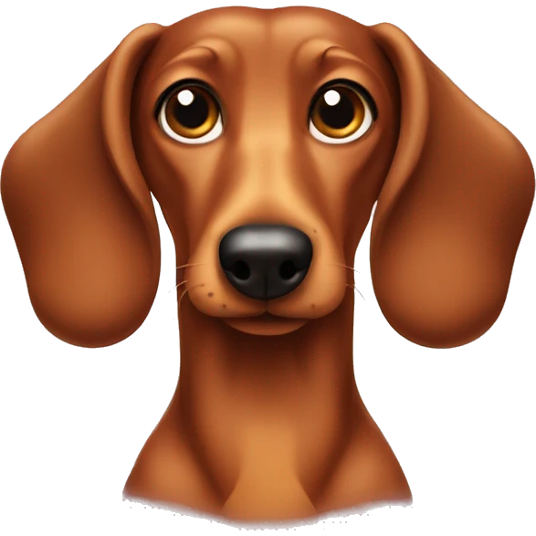 Daschund with curly moustache emoji