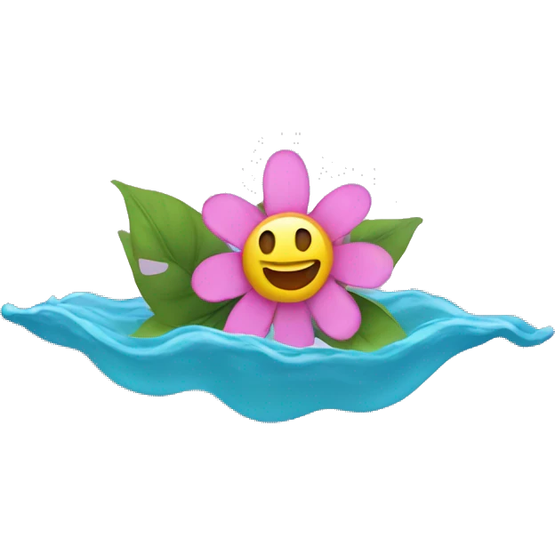 A flower swimming  emoji