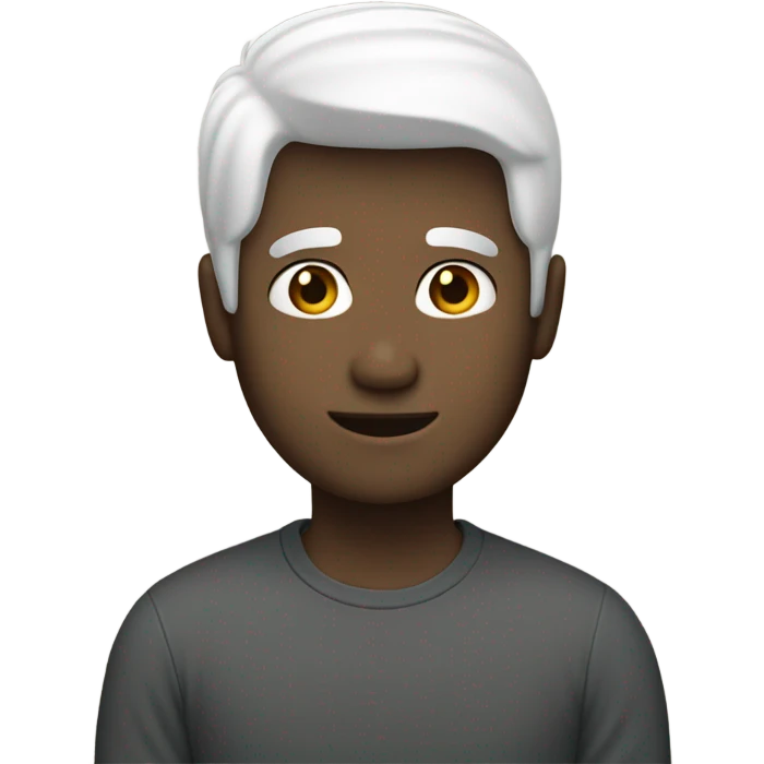 Guy with white short hair  emoji