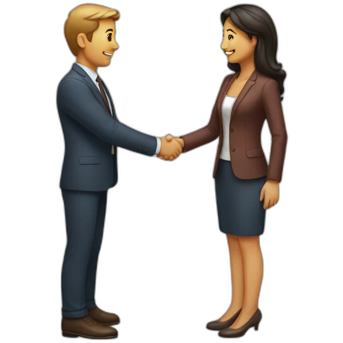 hand shake woman & man emoji