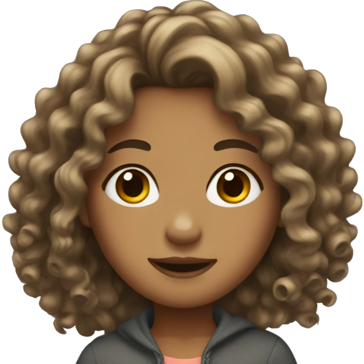 girl with long curly hair emoji