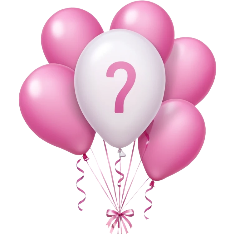 birthday sign in pink and white with ballons emoji