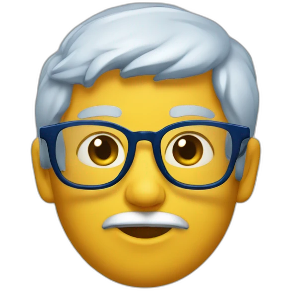 roux yeux bleus lunettes emoji