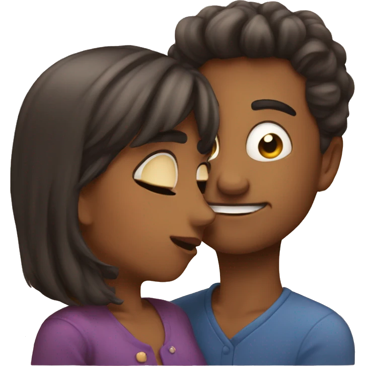 blushy kiss emoji