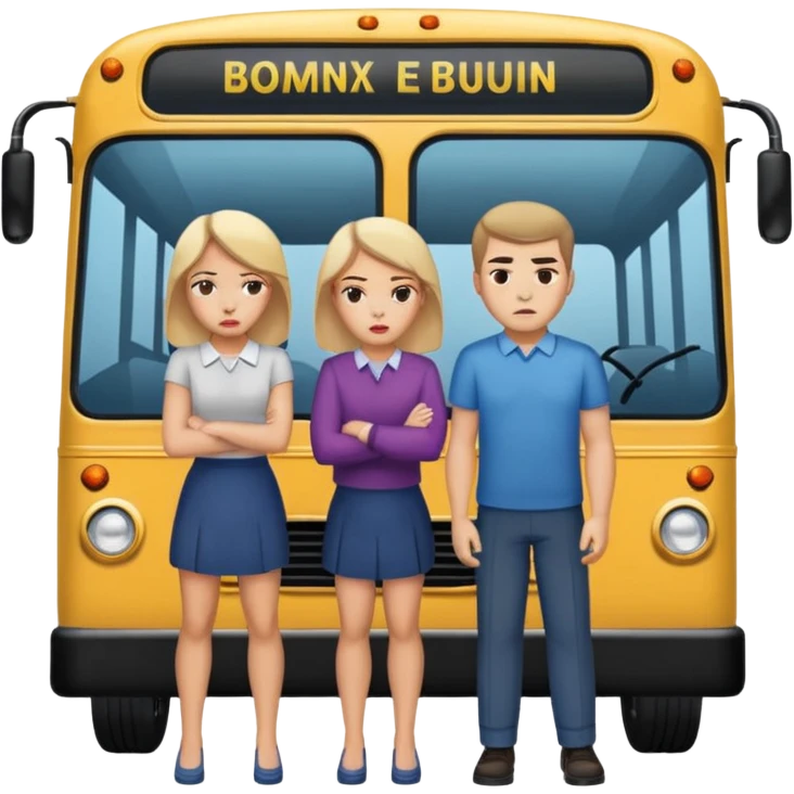 A man throwing one woman under a bus  emoji