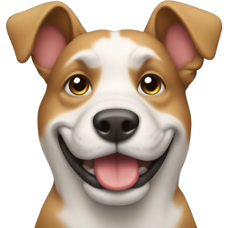 Dog with apple emoji