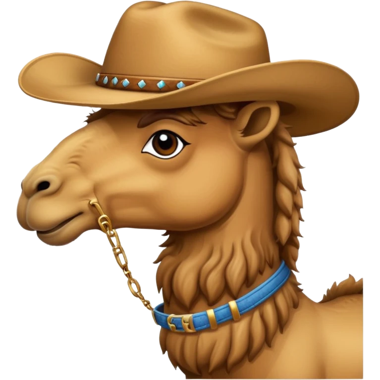 A camel with a cowboy hat emoji