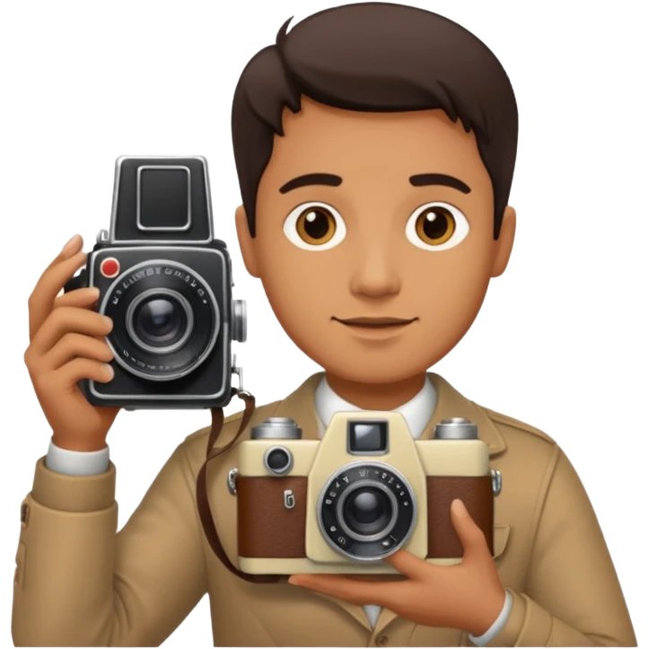 Camera Collector + retro lens, Vintage Collectors. emoji