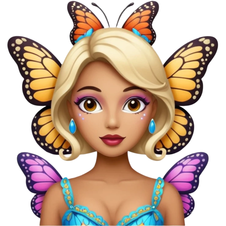 the miss  pageant butterfly lady emoji