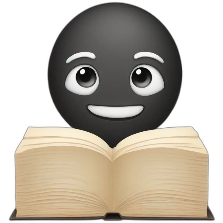Book with face emoji