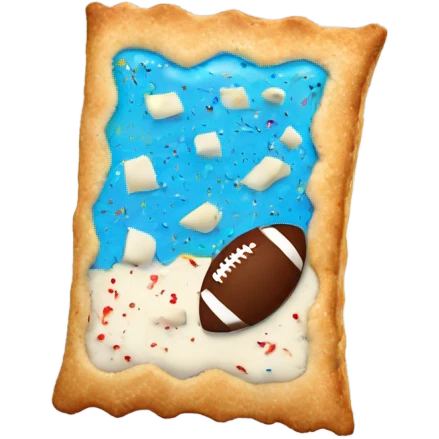Poptart with a football sports emoji