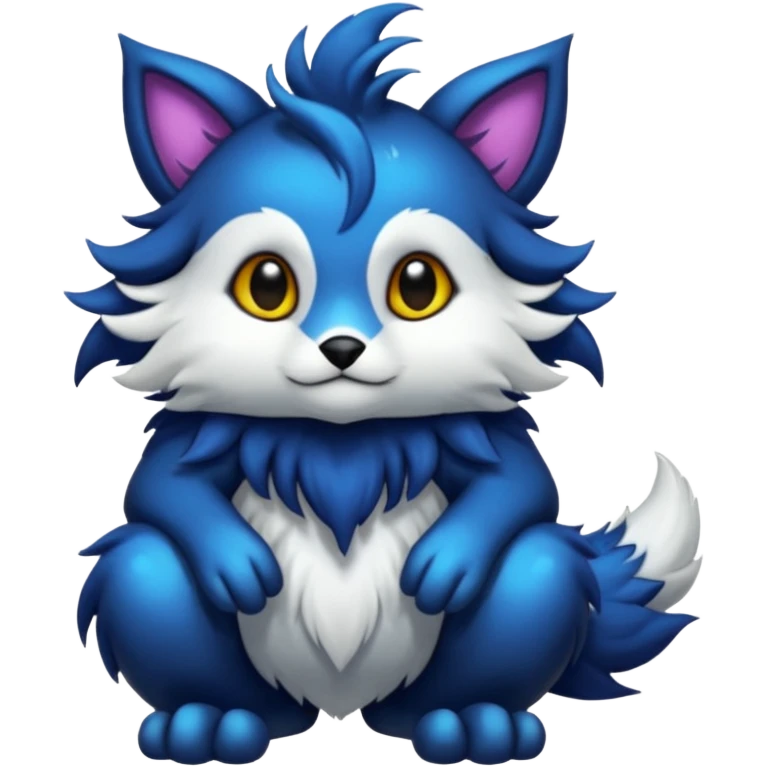Shiny Colorful Dark-Colored Furry Fionbri-creature by Falvie (full body) emoji