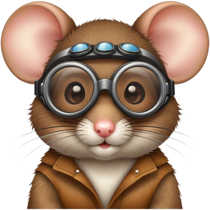 Mouse wearing goggles  emoji