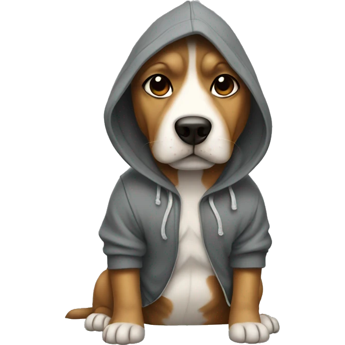 Dog in a hoodie  emoji