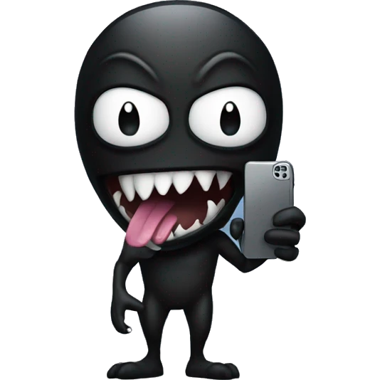 venom holding a cell phone emoji