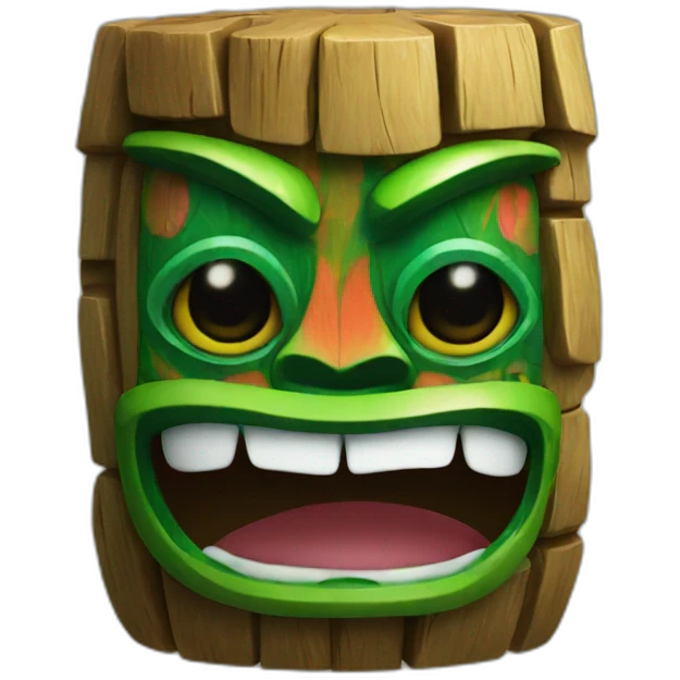 Tiki with colors emoji