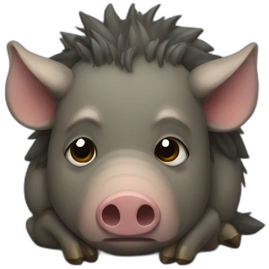 Sad depressive boar emoji